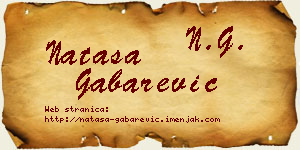 Nataša Gabarević vizit kartica